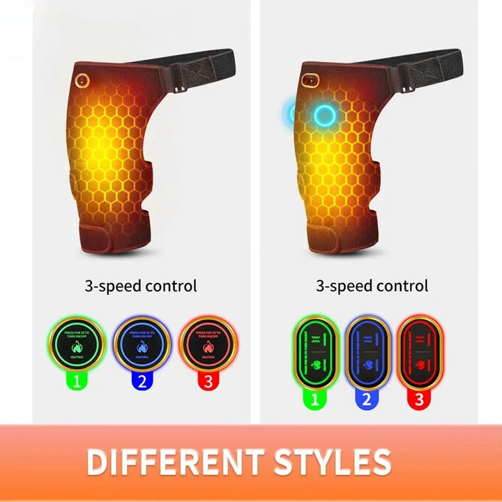 Premium Cordless Heated Hip Support Brace – Adjustable Compression Wrap with Vibration Massager and 3 Level Heating