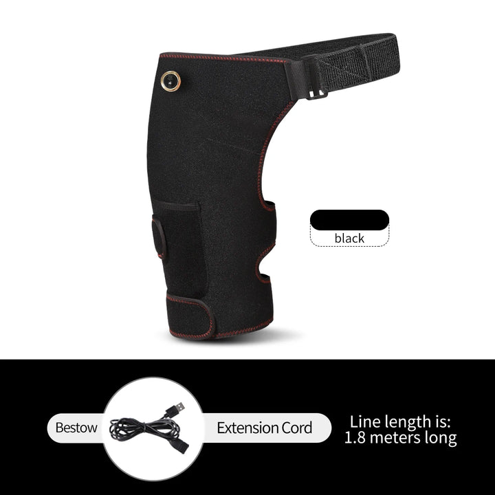 Premium Cordless Heated Hip Support Brace – Adjustable Compression Wrap with Vibration Massager and 3 Level Heating