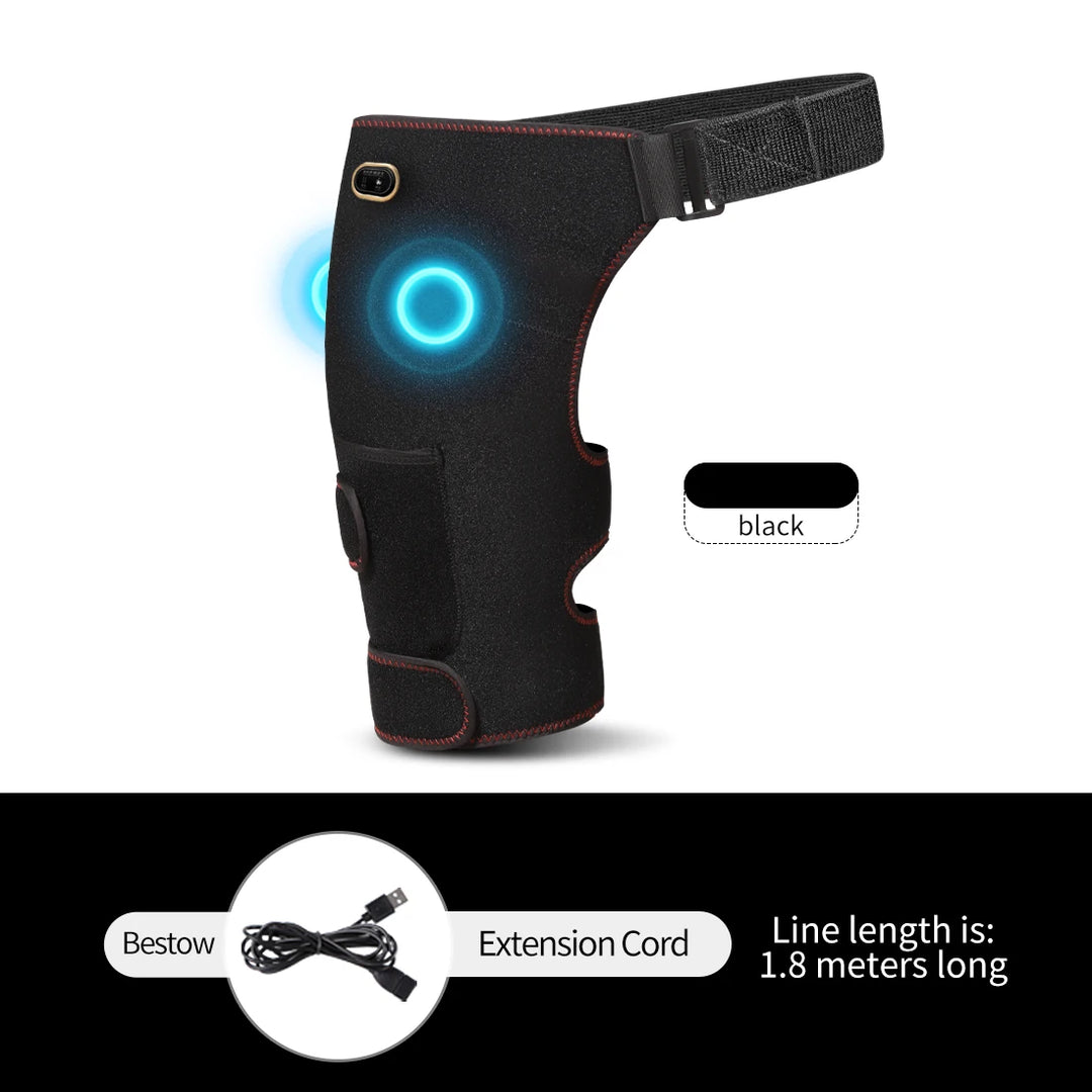Premium Cordless Heated Hip Support Brace – Adjustable Compression Wrap with Vibration Massager and 3 Level Heating