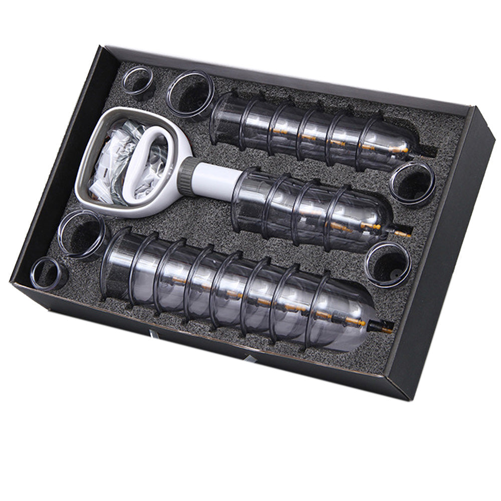 Premium Cupping Therapy Set – Professional Vacuum Suction Cups for Chinese Medicine Physiotherapy, Massage, and Muscle Relaxation, Durable Plastic Jars for Home and Professional Use