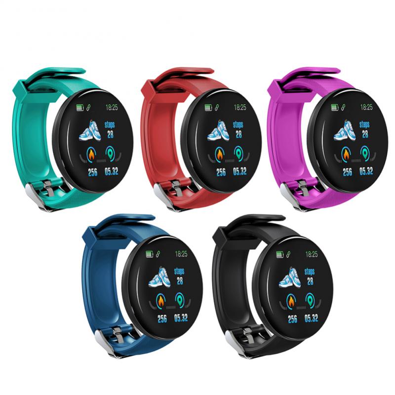 Premium D18 Smart Watch - Waterproof Fitness Tracker with Heart Rate, Blood Pressure, Oxygen Monitor, Call & Message Notifications, Compatible with Android & iOS