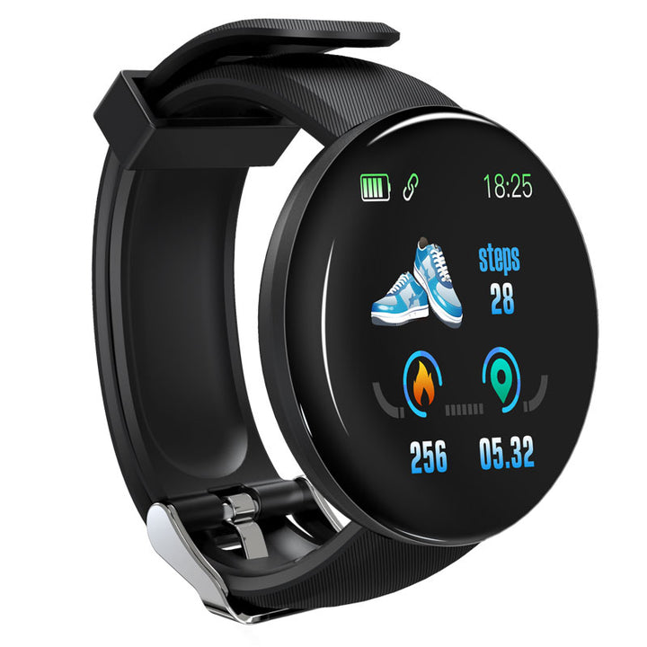 Premium D18 Smart Watch - Waterproof Fitness Tracker with Heart Rate, Blood Pressure, Oxygen Monitor, Call & Message Notifications, Compatible with Android & iOS
