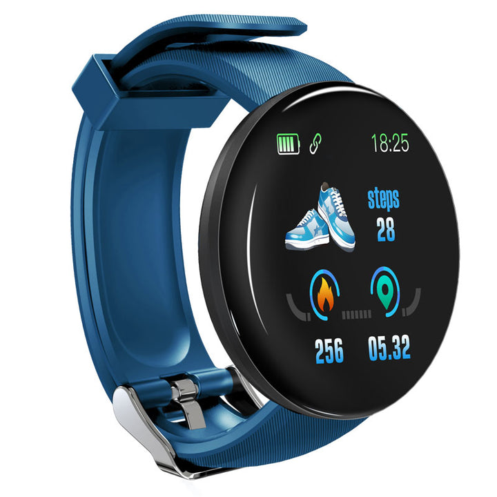 Premium D18 Smart Watch - Waterproof Fitness Tracker with Heart Rate, Blood Pressure, Oxygen Monitor, Call & Message Notifications, Compatible with Android & iOS