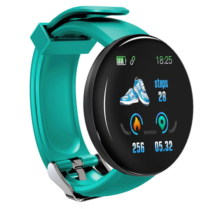 Premium D18 Smart Watch - Waterproof Fitness Tracker with Heart Rate, Blood Pressure, Oxygen Monitor, Call & Message Notifications, Compatible with Android & iOS