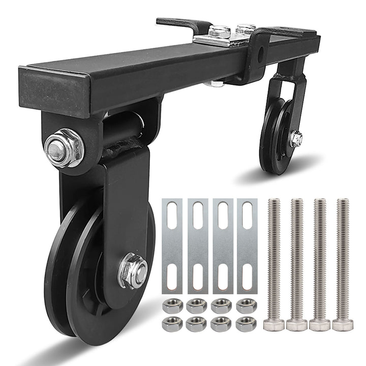 Premium DIY Fitness Double Pulley System – Home Gym Rope Pulldown Attachment for Biceps, Triceps, and Forearm Exercises, Adjustable Roller for Effective Muscle Training