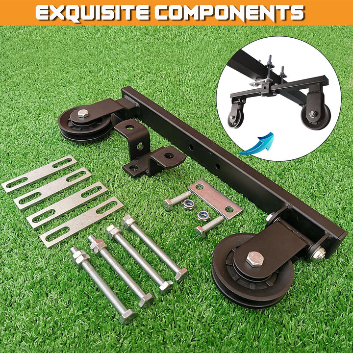 Premium DIY Fitness Double Pulley System – Home Gym Rope Pulldown Attachment for Biceps, Triceps, and Forearm Exercises, Adjustable Roller for Effective Muscle Training