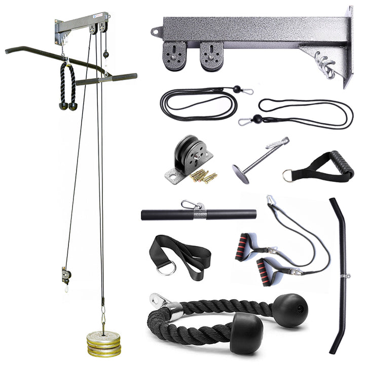 Premium DIY Fitness Pulley Cable Machine Set – Arm Biceps Triceps Strength Training Attachment for Home Gym Workout, Adjustable, High-Quality Equipment