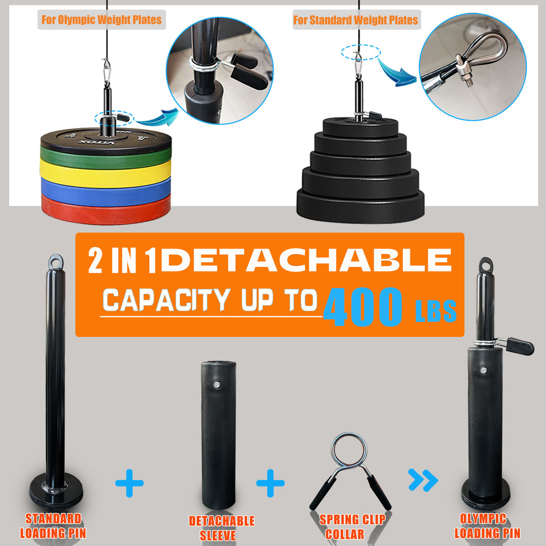 Premium DIY Fitness Pulley Cable Machine Set – Arm Biceps Triceps Strength Training Attachment for Home Gym Workout, Adjustable, High-Quality Equipment