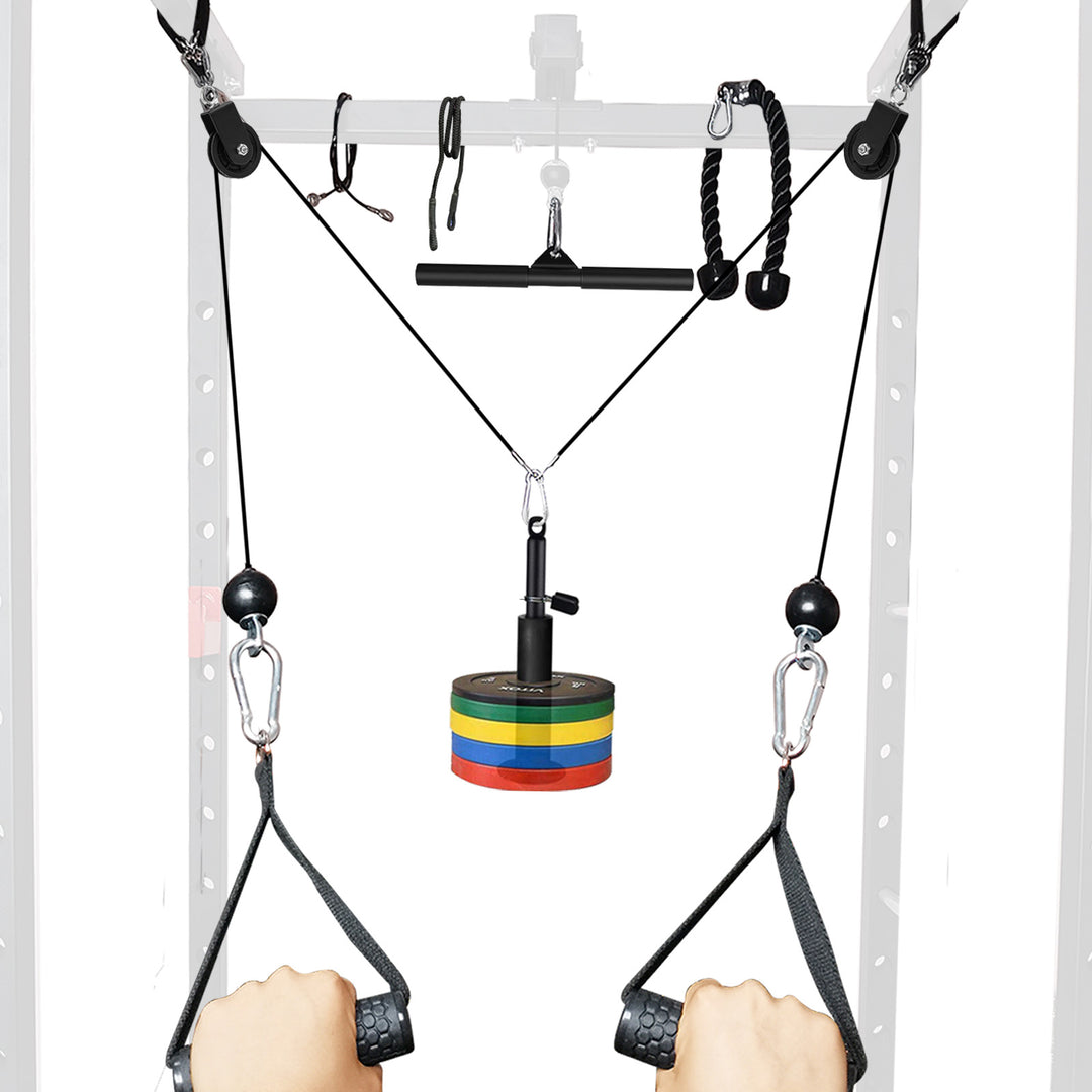 Premium DIY Fitness Pulley Cable Machine Set – Arm Biceps Triceps Strength Training Attachment for Home Gym Workout, Adjustable, High-Quality Equipment