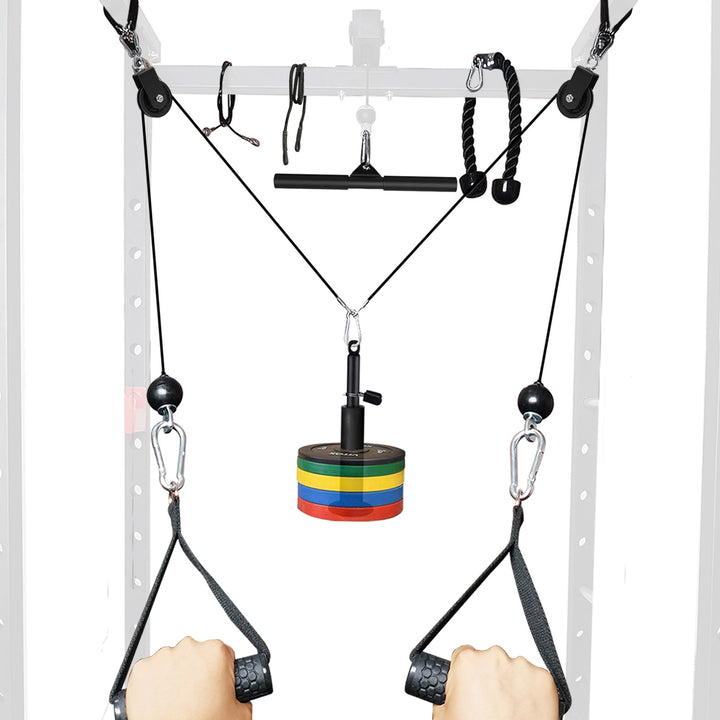 Premium DIY Fitness Pulley Cable Machine Set – Arm Biceps Triceps Strength Training Attachment for Home Gym Workout, Adjustable, High-Quality Equipment