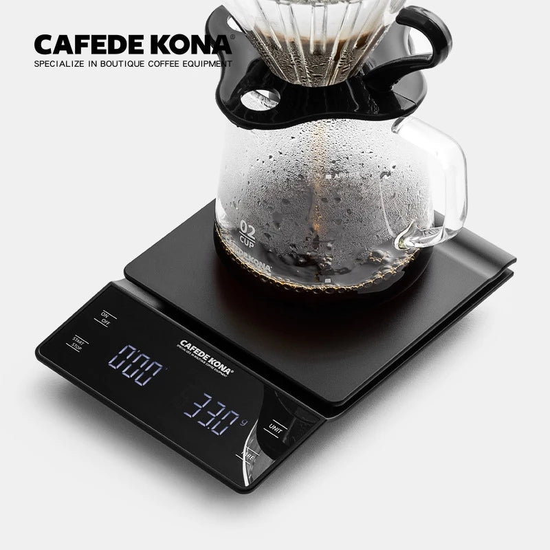 Premium Digital Coffee and Kitchen Scale – Precision Food Scale with Timer, High-Accuracy Mini Electronic Scale for Jewelry and Household Weighing, Multi-Unit Mode, Compact Design