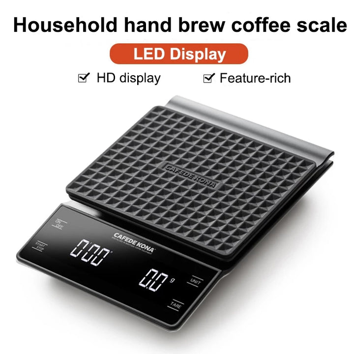 Premium Digital Coffee and Kitchen Scale – Precision Food Scale with Timer, High-Accuracy Mini Electronic Scale for Jewelry and Household Weighing, Multi-Unit Mode, Compact Design