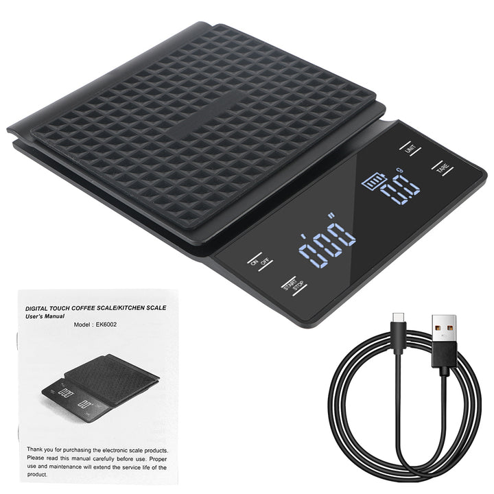 Premium Digital Coffee and Kitchen Scale – Precision Food Scale with Timer, High-Accuracy Mini Electronic Scale for Jewelry and Household Weighing, Multi-Unit Mode, Compact Design