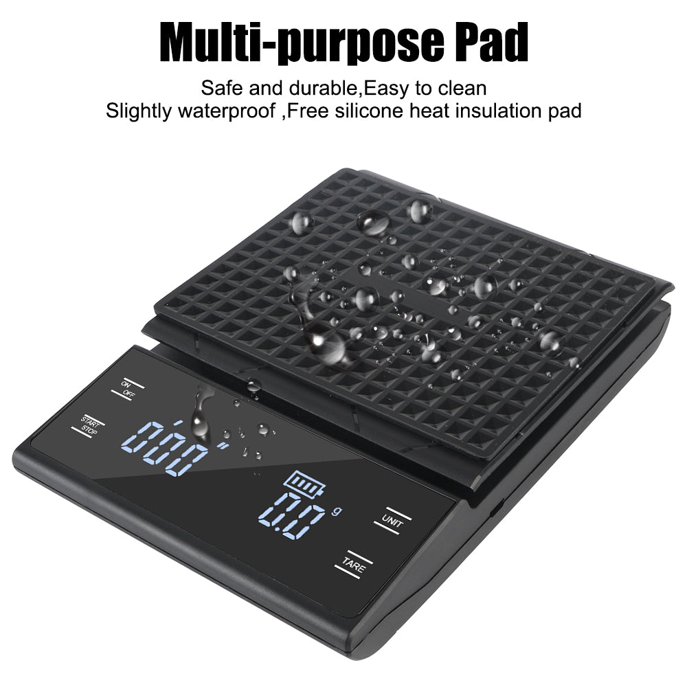 Premium Digital Coffee and Kitchen Scale – Precision Food Scale with Timer, High-Accuracy Mini Electronic Scale for Jewelry and Household Weighing, Multi-Unit Mode, Compact Design