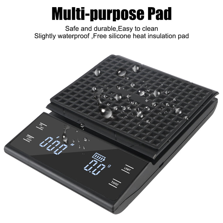 Premium Digital Coffee and Kitchen Scale – Precision Food Scale with Timer, High-Accuracy Mini Electronic Scale for Jewelry and Household Weighing, Multi-Unit Mode, Compact Design