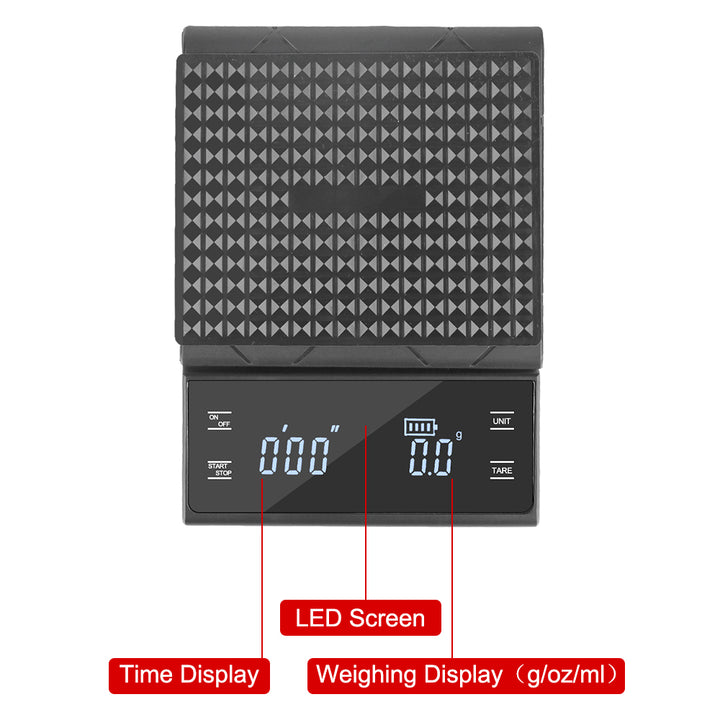 Premium Digital Coffee and Kitchen Scale – Precision Food Scale with Timer, High-Accuracy Mini Electronic Scale for Jewelry and Household Weighing, Multi-Unit Mode, Compact Design