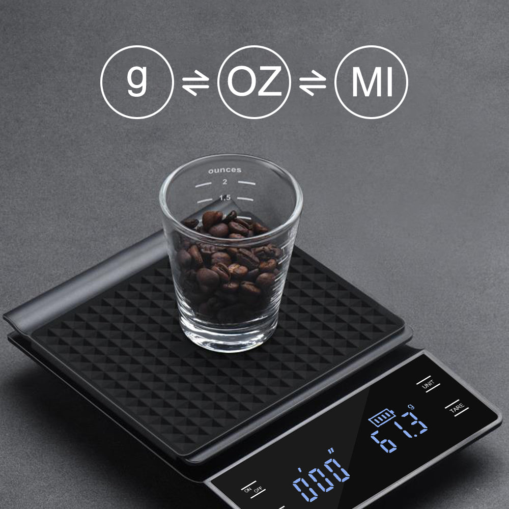 Premium Digital Coffee and Kitchen Scale – Precision Food Scale with Timer, High-Accuracy Mini Electronic Scale for Jewelry and Household Weighing, Multi-Unit Mode, Compact Design