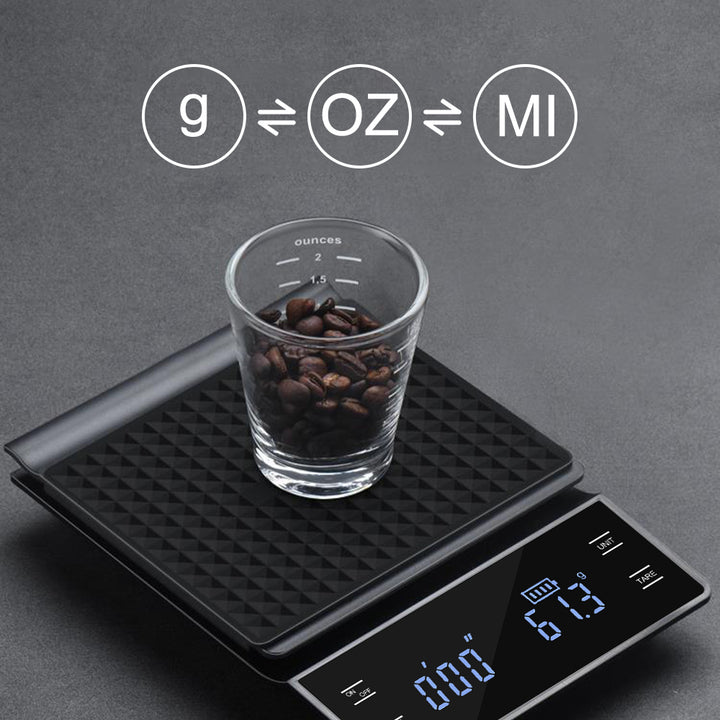 Premium Digital Coffee and Kitchen Scale – Precision Food Scale with Timer, High-Accuracy Mini Electronic Scale for Jewelry and Household Weighing, Multi-Unit Mode, Compact Design