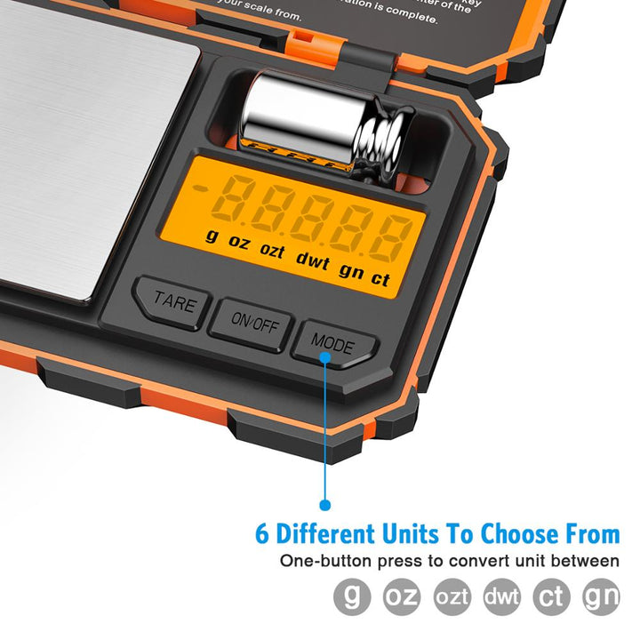 Premium Digital Pocket Scale – 200g Capacity, 0.01g Precision, Multi-Unit Conversion, Calibration Weight Included for Food, Jewelry, and More