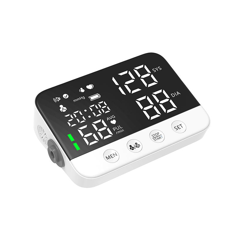 Premium Digital Upper Arm Blood Pressure Monitor – Accurate Sphygmomanometer, Full Automatic Pressurization & Decompression, LED Display, Medical BP Monitoring, 120 Set Memory, Lithium Battery Powered
