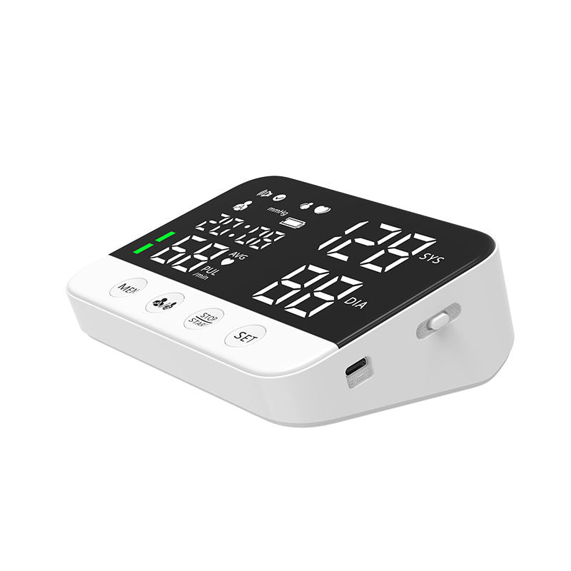 Premium Digital Upper Arm Blood Pressure Monitor – Accurate Sphygmomanometer, Full Automatic Pressurization & Decompression, LED Display, Medical BP Monitoring, 120 Set Memory, Lithium Battery Powered