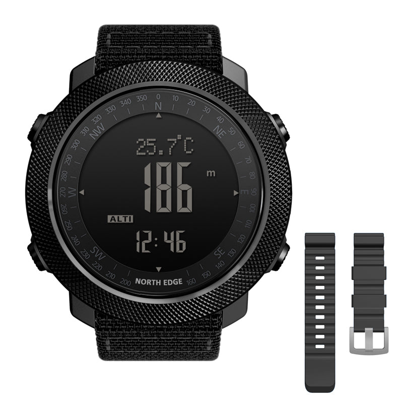 Premium Dive Smart Watch for Men – 50M Waterproof, Altimeter, Barometer, Compass, Diving Log, Free Diving Mode, Step Counter, Stopwatch, Air Pressure, CR2450 Battery