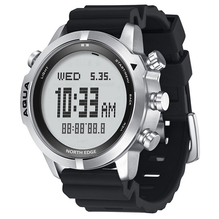 Premium Dive Smart Watch for Men – 50M Waterproof, Altimeter, Barometer, Compass, Diving Log, Free Diving Mode, Step Counter, Stopwatch, Air Pressure, CR2450 Battery