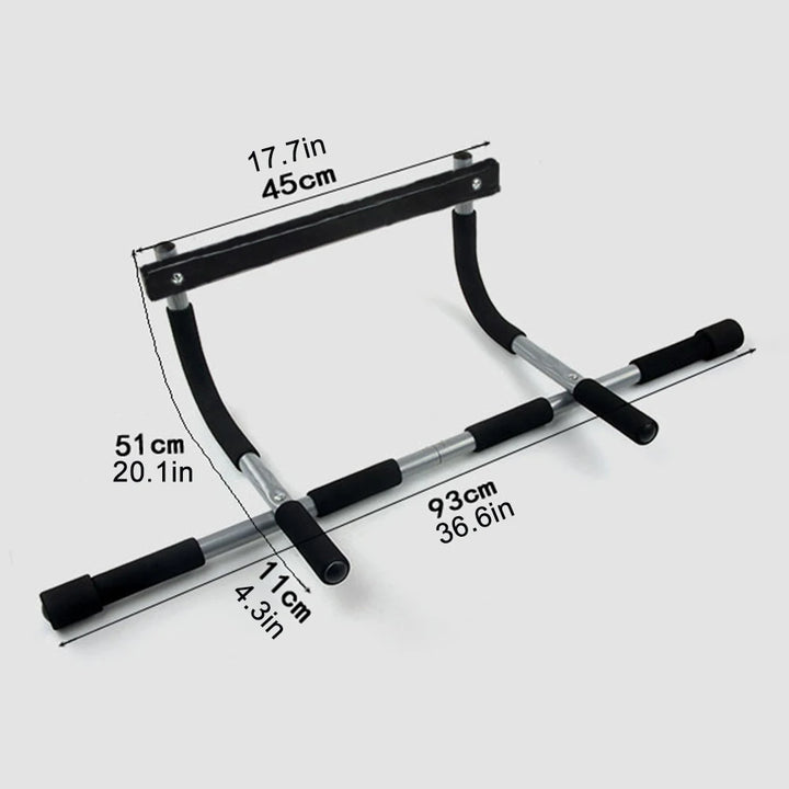 Premium Door Pull-up Bar – No Drilling, Steel Multi-Grip Workout Bar for Home Gym, Chin-up & Strength Training, Padded Handles, Max 100KG Capacity, Space-Saving Design