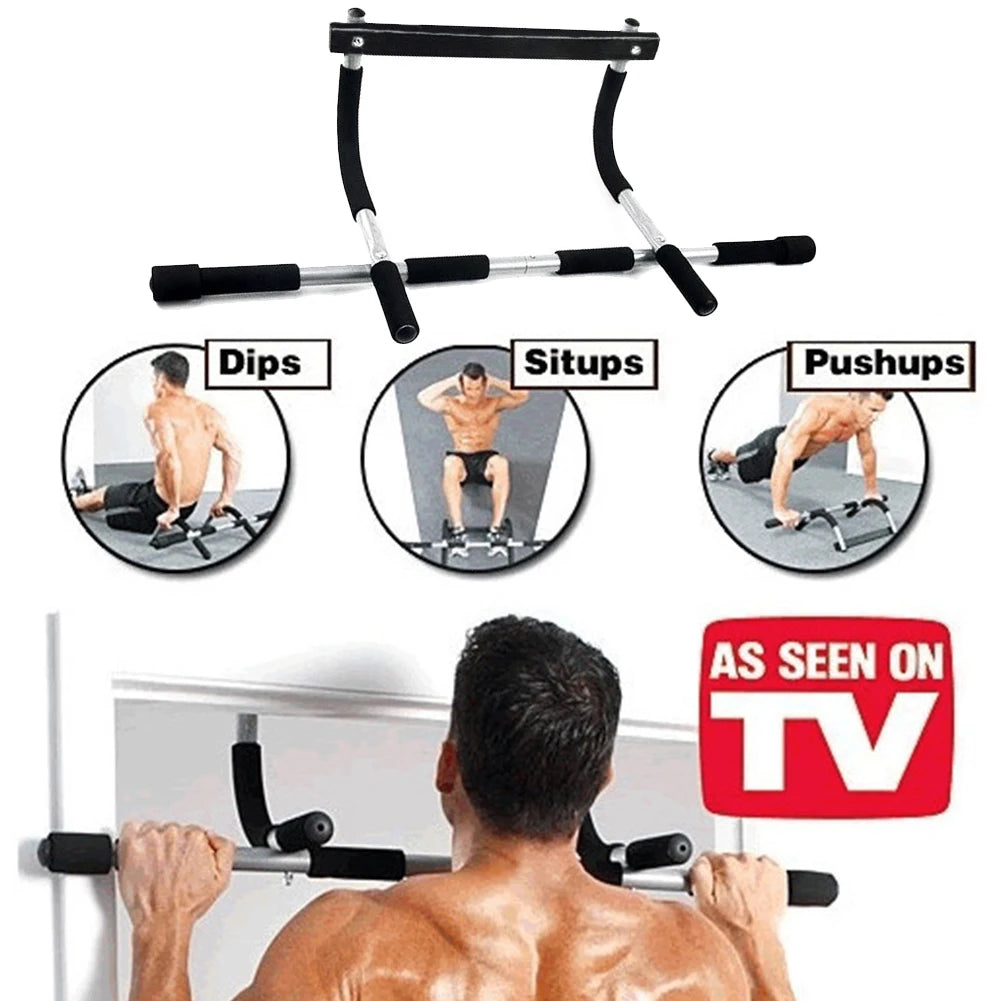 Premium Door Pull-up Bar – No Drilling, Steel Multi-Grip Workout Bar for Home Gym, Chin-up & Strength Training, Padded Handles, Max 100KG Capacity, Space-Saving Design
