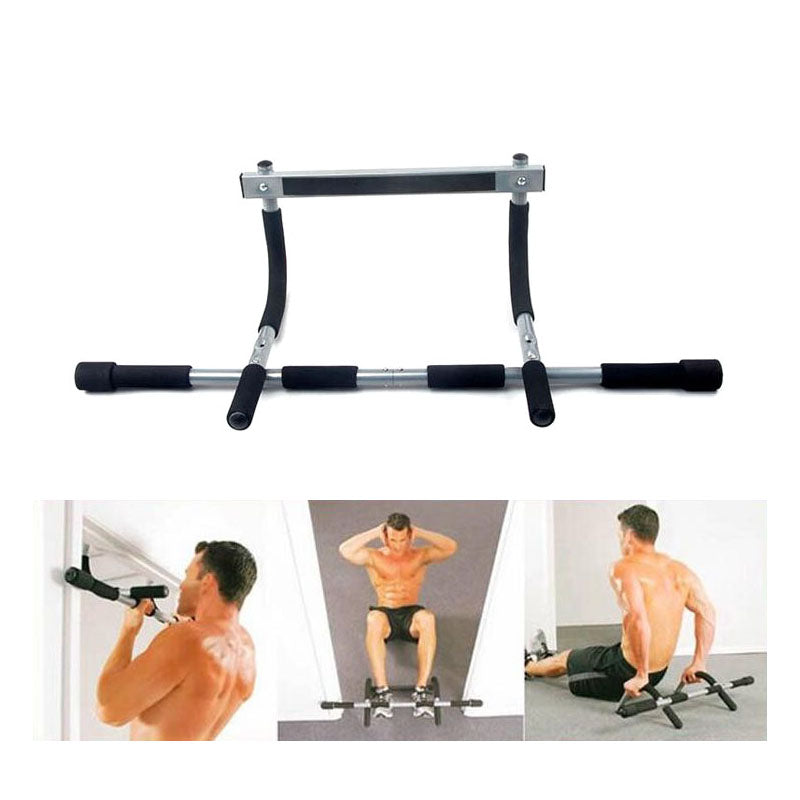 Premium Door Pull-up Bar – No Drilling, Steel Multi-Grip Workout Bar for Home Gym, Chin-up & Strength Training, Padded Handles, Max 100KG Capacity, Space-Saving Design