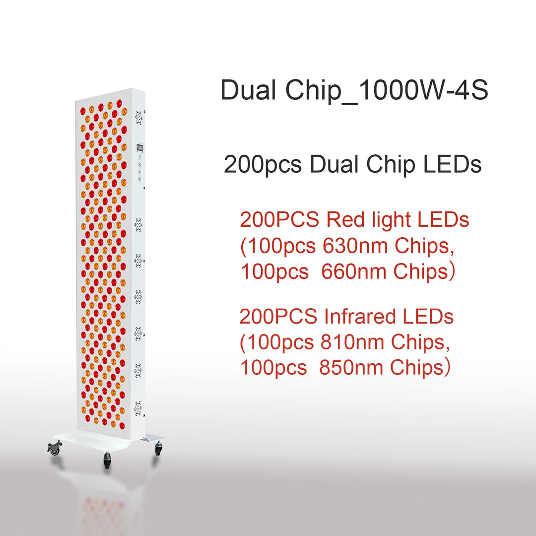 Premium Dual Chip Red Light Therapy Panel – 630nm 660nm 810nm 830nm 850nm LED Infrared Lamp for Face and Body