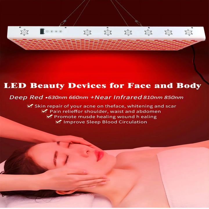 Premium Dual Chip Red Light Therapy Panel – 630nm 660nm 810nm 830nm 850nm LED Infrared Lamp for Face and Body