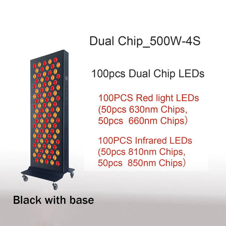Premium Dual Chip Red Light Therapy Panel – 630nm 660nm 810nm 830nm 850nm LED Infrared Lamp for Face and Body
