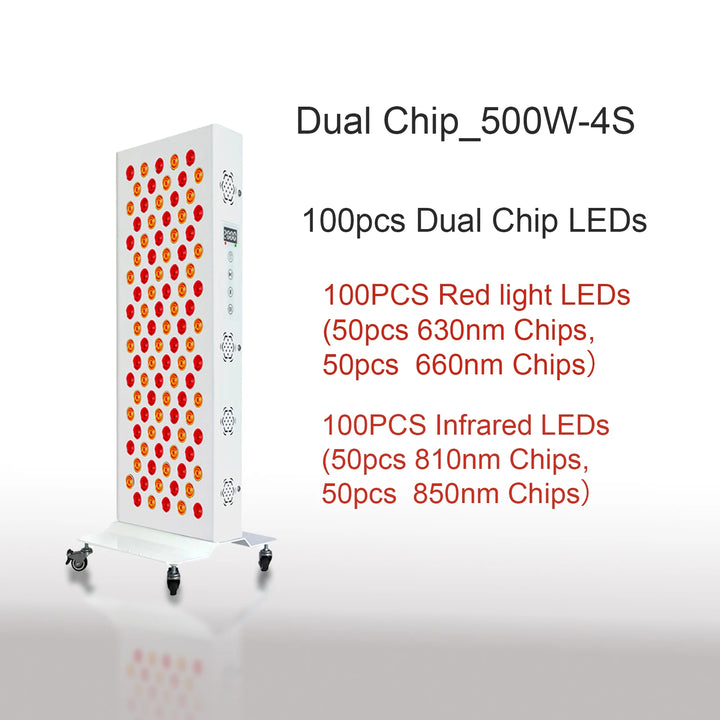 Premium Dual Chip Red Light Therapy Panel – 630nm 660nm 810nm 830nm 850nm LED Infrared Lamp for Face and Body
