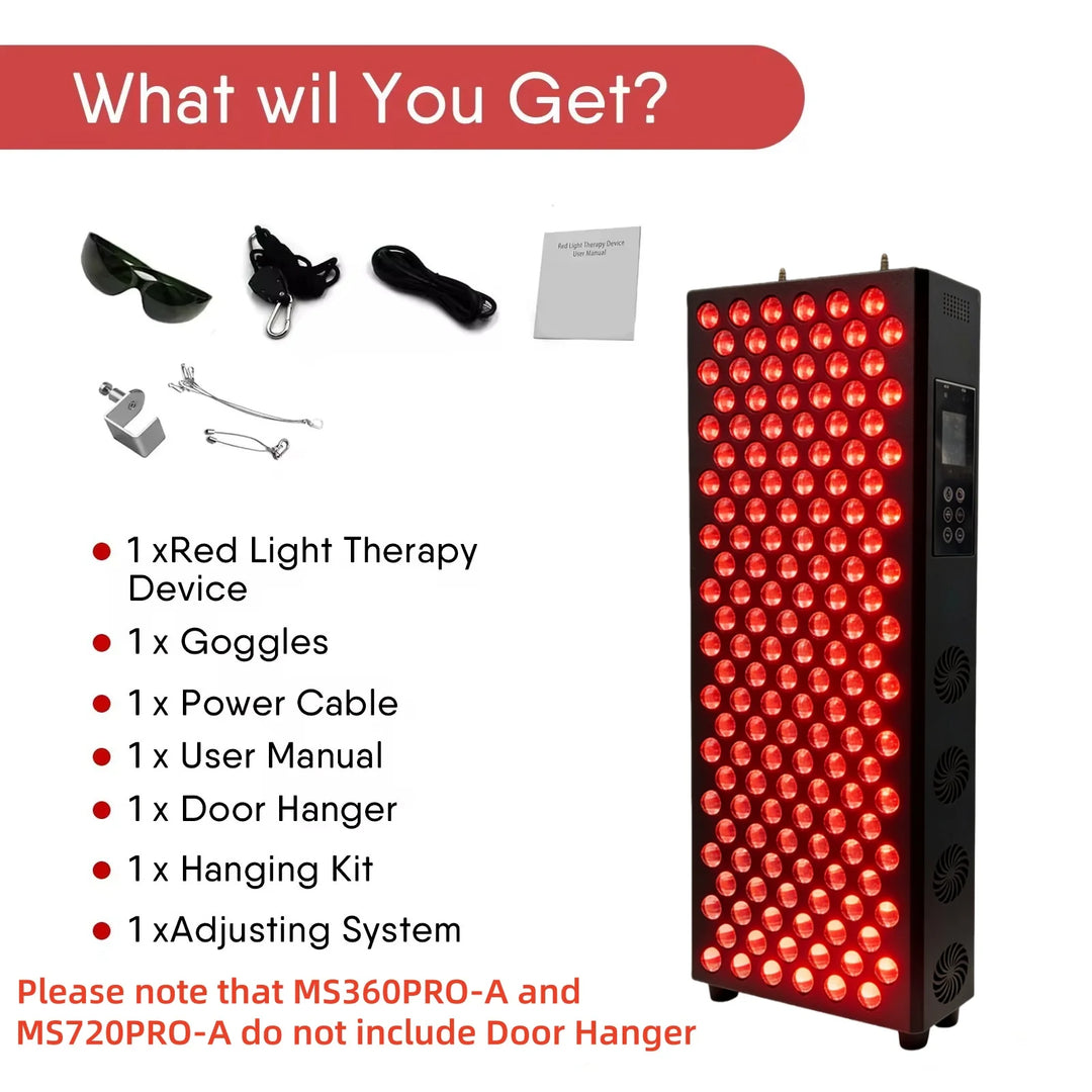 Premium Dual Chip Red Light Therapy Panel – 630nm 660nm 850nm LED Infrared Lamp with Timer and Dimmable Control