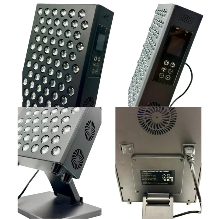 Premium Dual Chip Red Light Therapy Panel – 630nm 660nm 850nm LED Infrared Lamp with Timer and Dimmable Control