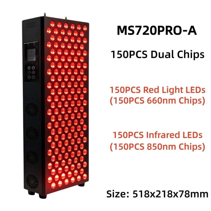 Premium Dual Chip Red Light Therapy Panel – 630nm 660nm 850nm LED Infrared Lamp with Timer and Dimmable Control