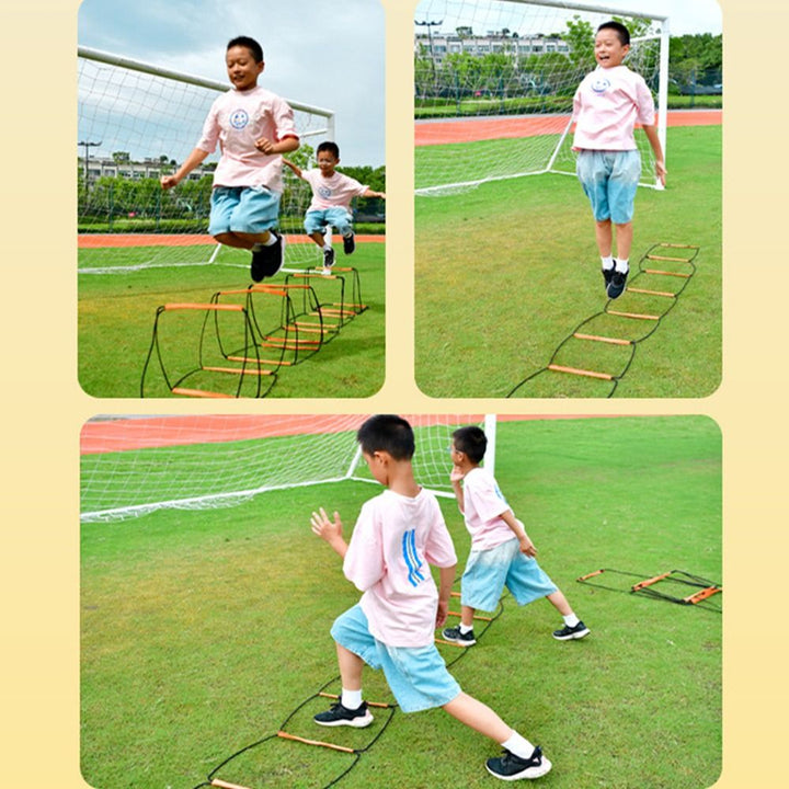 Premium Dual-Purpose Agility Ladder for Soccer & Football Training – Speed, Coordination & Footwork Equipment with Carry Bag for Kids & Adults – Multifunctional Training Tool