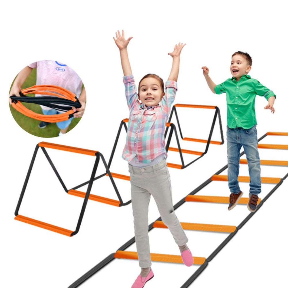 Premium Dual-Purpose Agility Ladder for Soccer & Football Training – Speed, Coordination & Footwork Equipment with Carry Bag for Kids & Adults – Multifunctional Training Tool