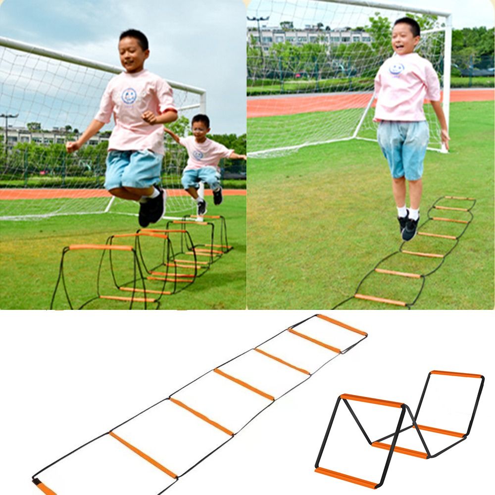 Premium Dual-Purpose Agility Ladder for Soccer & Football Training – Speed, Coordination & Footwork Equipment with Carry Bag for Kids & Adults – Multifunctional Training Tool