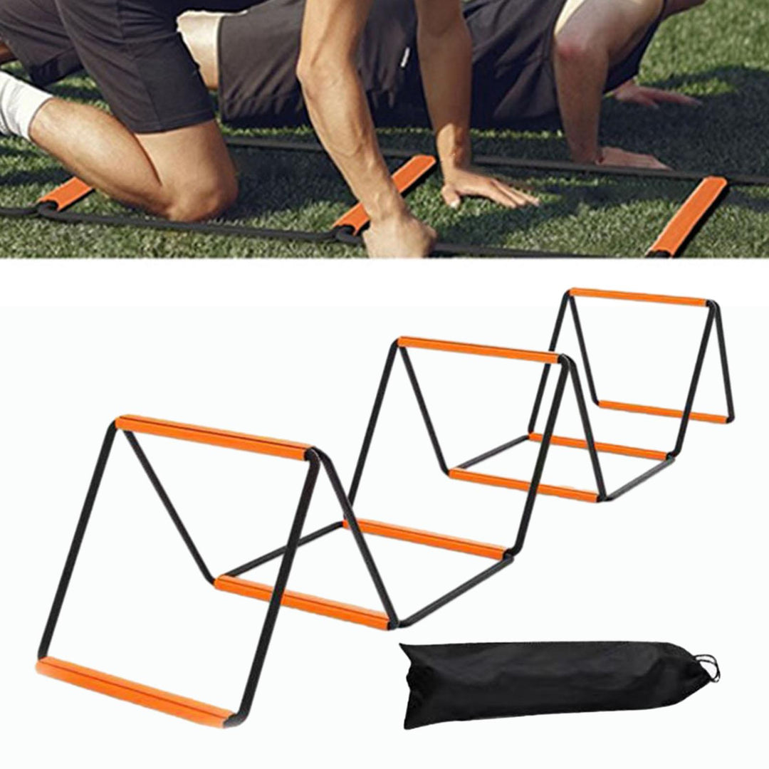 Premium Dual-Purpose Agility Ladder for Soccer & Football Training – Speed, Coordination & Footwork Equipment with Carry Bag for Kids & Adults – Multifunctional Training Tool