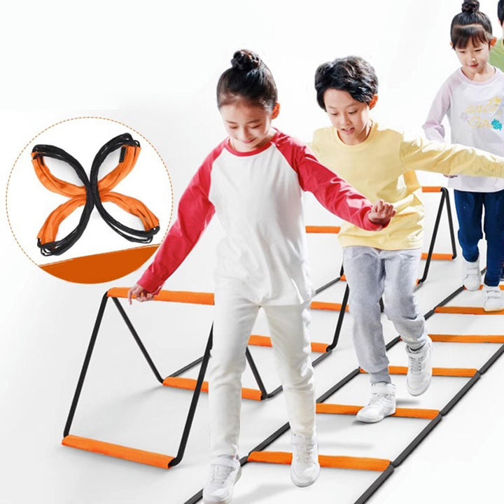 Premium Dual-Purpose Agility Ladder for Soccer & Football Training – Speed, Coordination & Footwork Equipment with Carry Bag for Kids & Adults – Multifunctional Training Tool