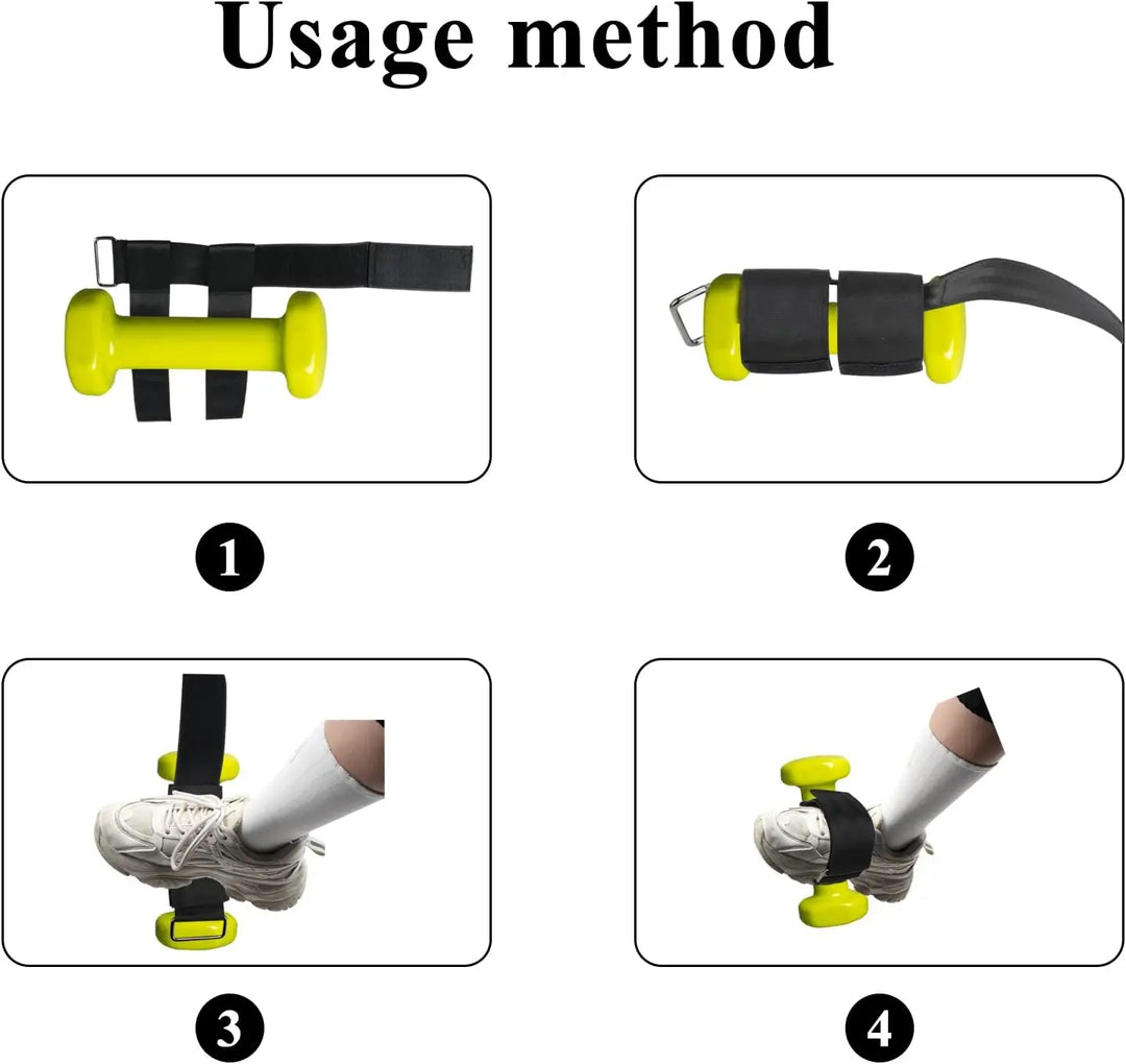 Premium Dumbbell Ankle Straps – Adjustable Foot Bands for Tibialis Training, Leg Strengthening, Weight Lifting, Fitness Equipment for Workout, 1/2pcs Set