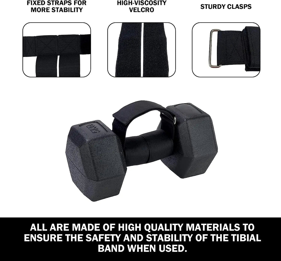 Premium Dumbbell Ankle Straps – Adjustable Foot Bands for Tibialis Training, Leg Strengthening, Weight Lifting, Fitness Equipment for Workout, 1/2pcs Set