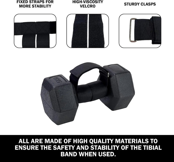 Premium Dumbbell Ankle Straps – Adjustable Foot Bands for Tibialis Training, Leg Strengthening, Weight Lifting, Fitness Equipment for Workout, 1/2pcs Set