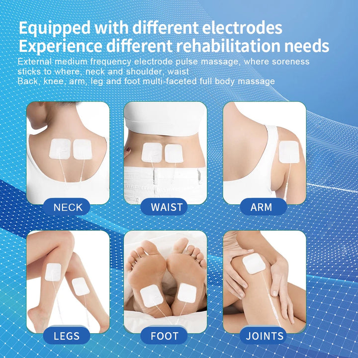 Premium EMS Electric Pulse Massager – Rechargeable Multi-Channel Muscle Stimulation Device with Display and Adjustable Intensity