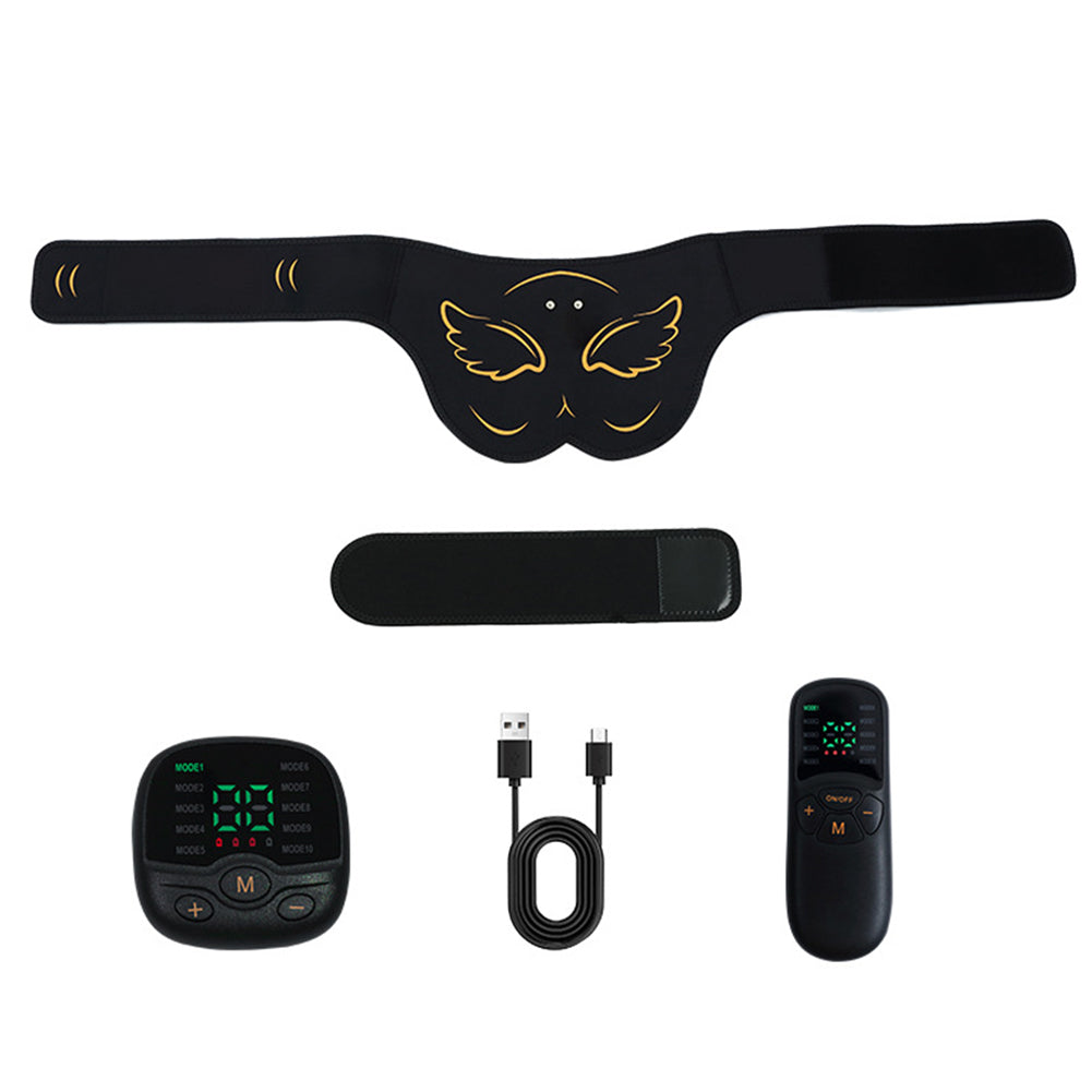 Premium EMS Hip Trainer with Remote Control | 10 Modes & 30 Intensity Levels for Buttocks Toning and Muscle Stimulation | USB Rechargeable Body Massager
