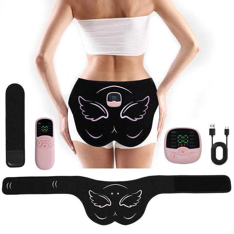 Premium EMS Hip Trainer with Remote Control | 10 Modes & 30 Intensity Levels for Buttocks Toning and Muscle Stimulation | USB Rechargeable Body Massager