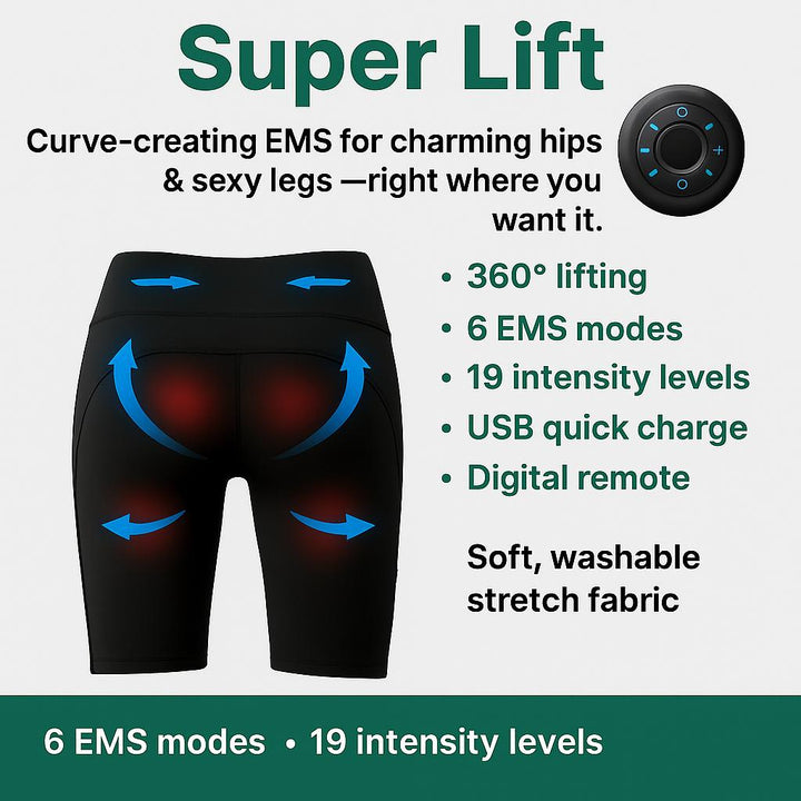 Premium EMS Muscle Stimulation Massage Pants for Weight Loss and Leg Shaping, USB Rechargeable Slimming Yoga Shorts with 6 Modes and Washable Material
