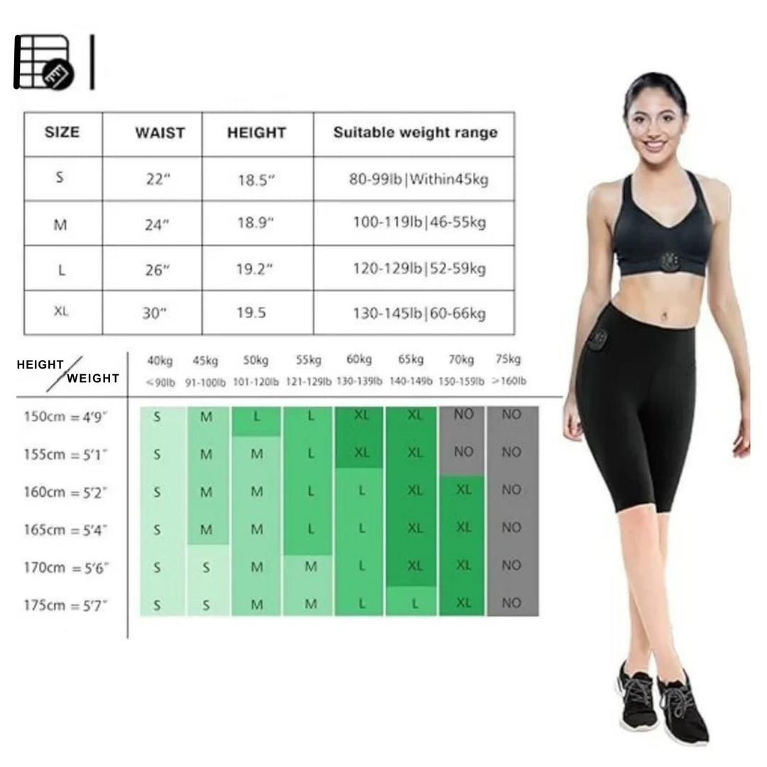 Premium EMS Muscle Stimulation Massage Pants for Weight Loss and Leg Shaping, USB Rechargeable Slimming Yoga Shorts with 6 Modes and Washable Material